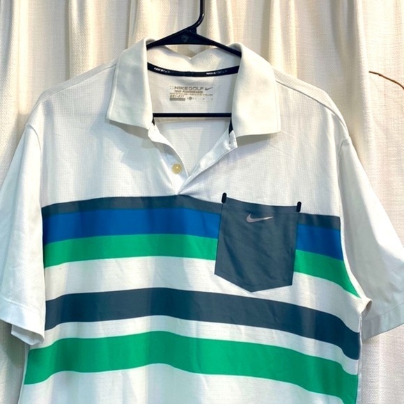NWOT Men’s Nike Golf Tour Performance Dri-Fit 100% Polyester Golf Polo Size L - Picture 2 of 9